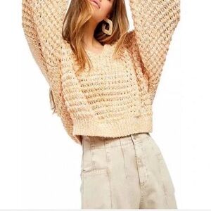Free People Coconut Knit Sweater NWOT